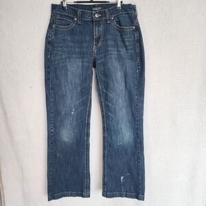 Cabelas Size 10 Classic Straight Leg Womens Court Jeans Distressed